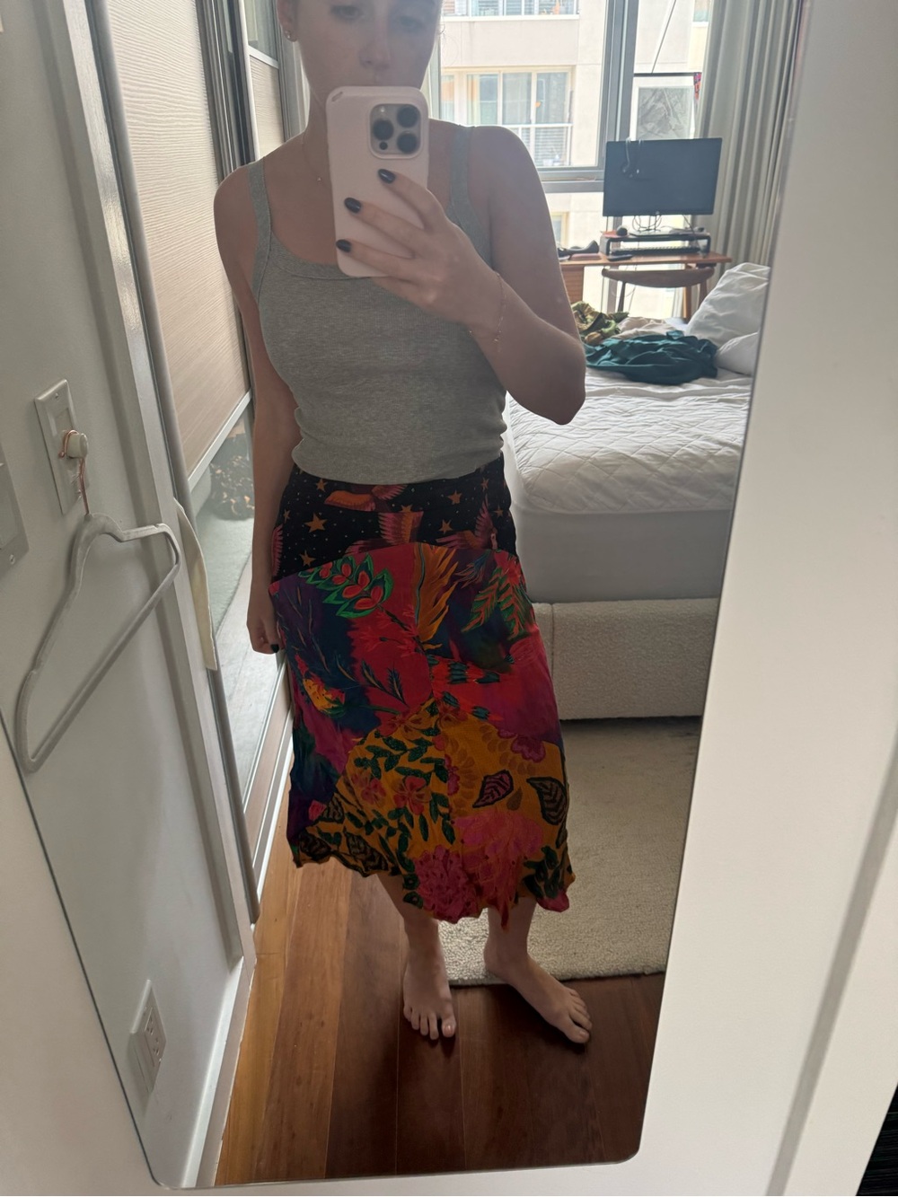 Farmrio Multicolor Floral Midi Skirt